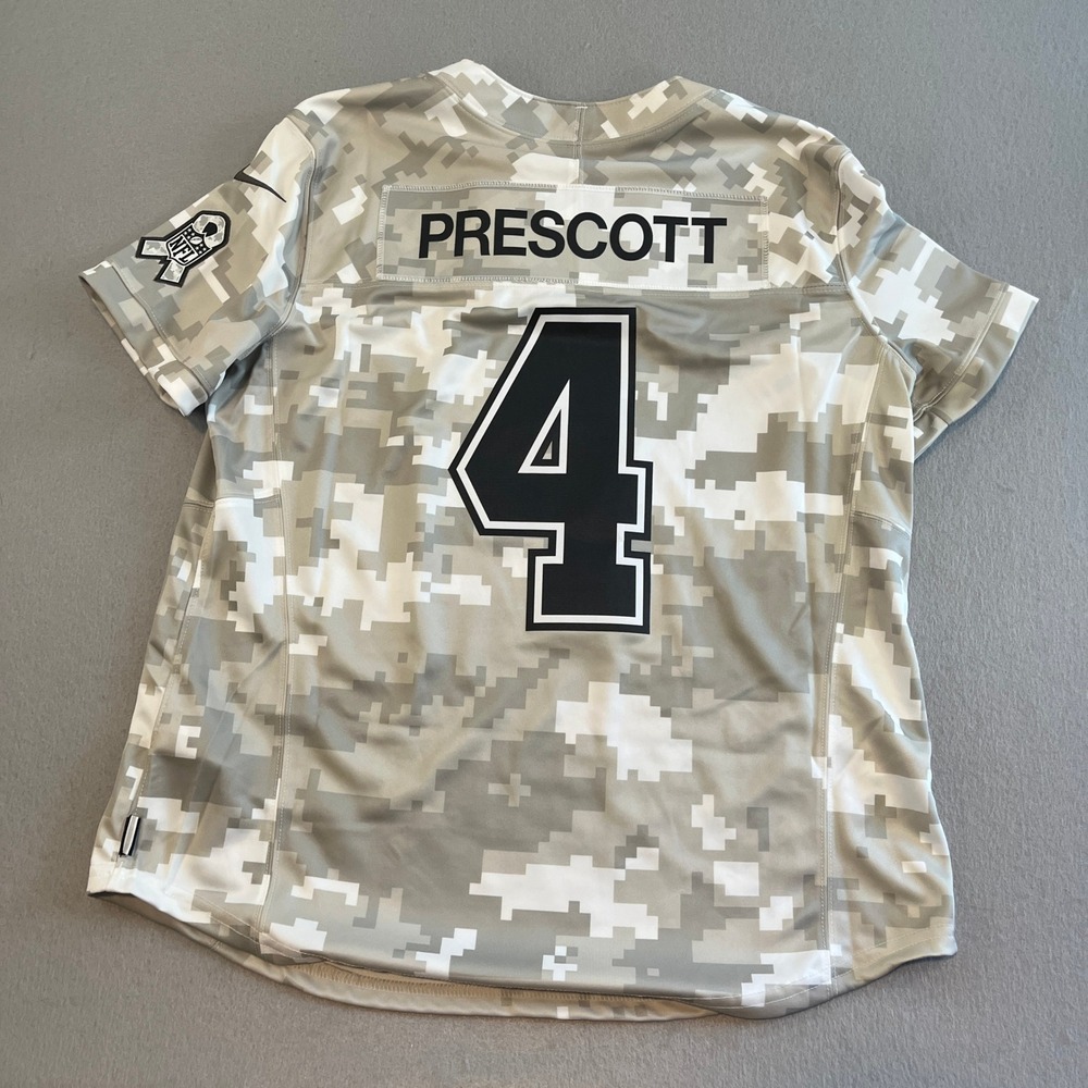 Dallas Cowboys Dak Prescott Salute To Service NFL Nike Dri-Fit Jersey Womens L - Picture 11 of 11